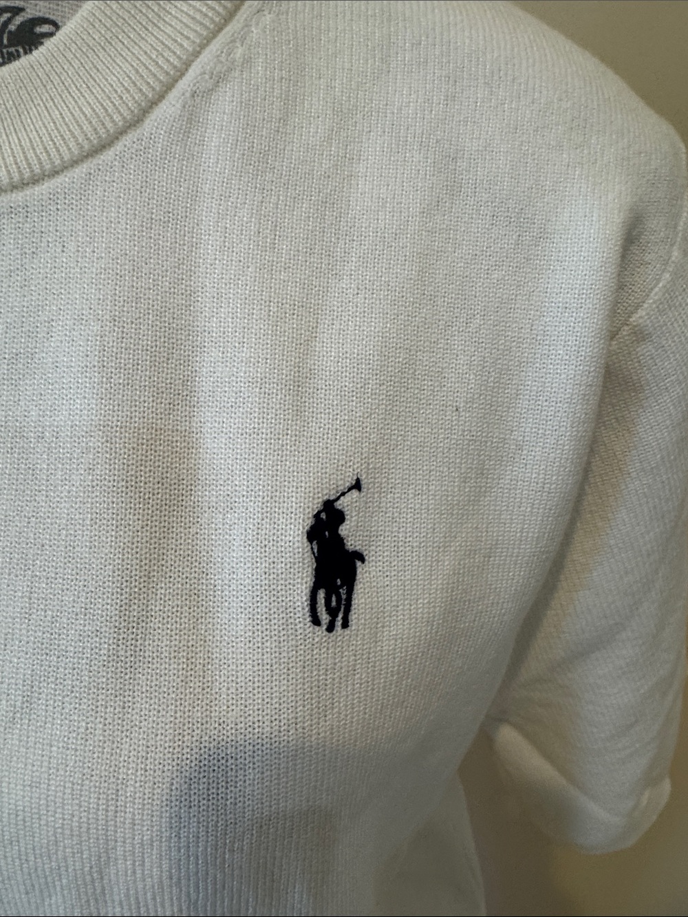 Polo by Ralph Lauren White Crew Short-Sleeve Sweater ( uni sex) - Picture 2 of 6